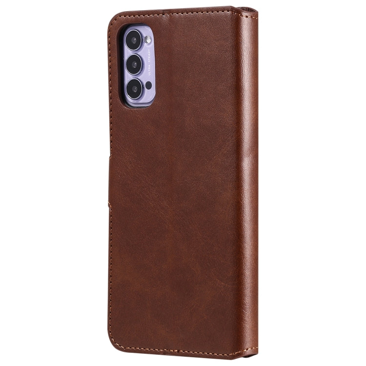 For OPPO Reno4 5G Classic Calf Texture PU + TPU Horizontal Flip Leather Case, with Holder & Card Slots & Wallet