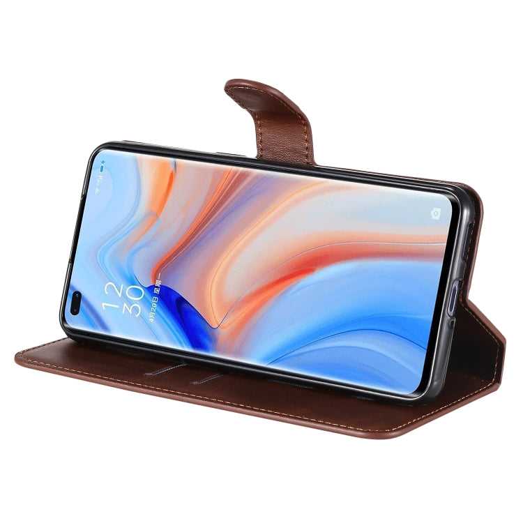 For OPPO Reno4 5G Classic Calf Texture PU + TPU Horizontal Flip Leather Case, with Holder & Card Slots & Wallet
