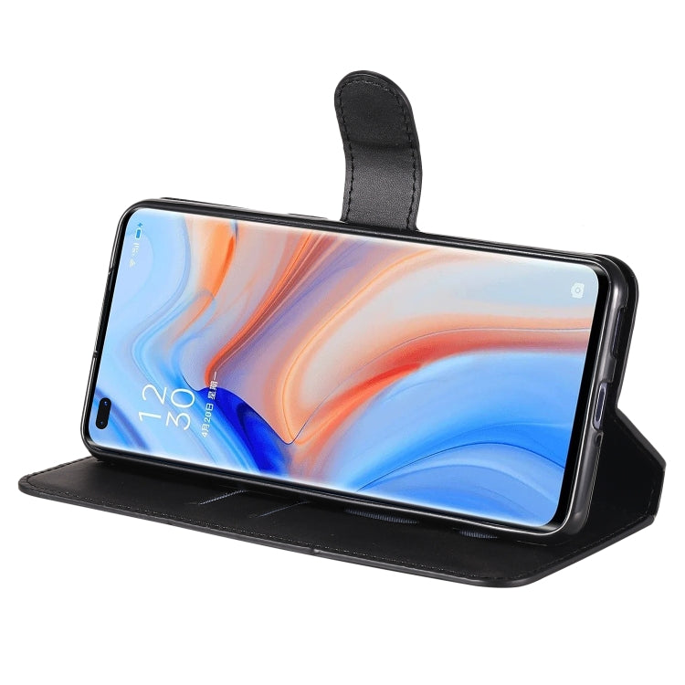 For OPPO Reno4 5G Classic Calf Texture PU + TPU Horizontal Flip Leather Case, with Holder & Card Slots & Wallet
