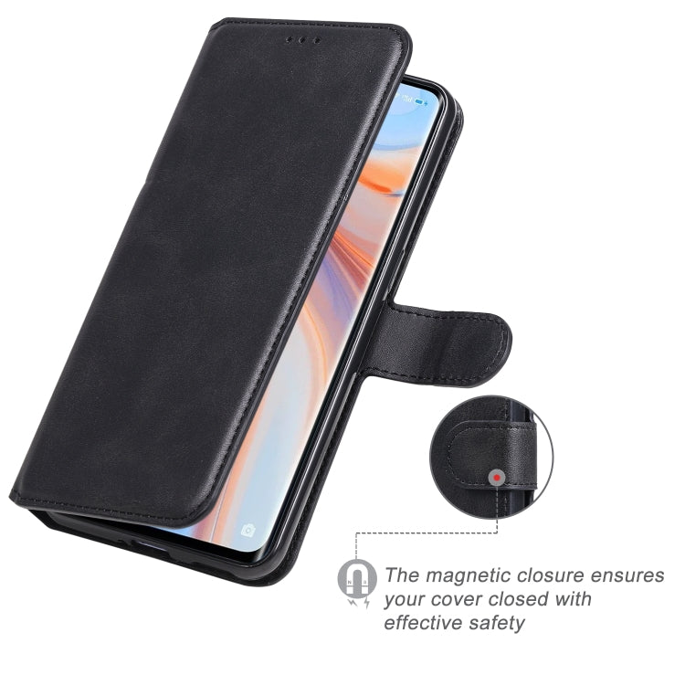 For OPPO Reno4 5G Classic Calf Texture PU + TPU Horizontal Flip Leather Case, with Holder & Card Slots & Wallet