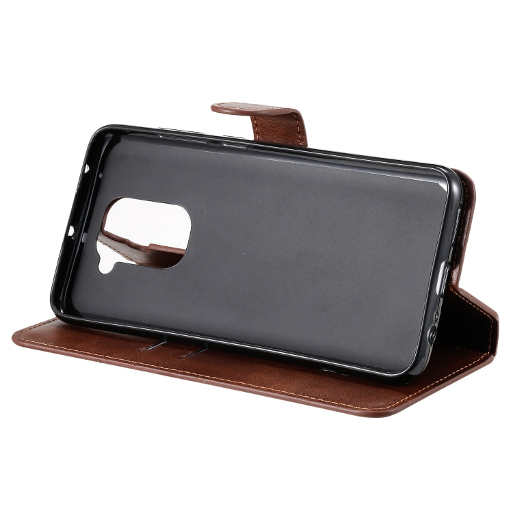 For Xiaomi Redmi Note 9 Classic Calf Texture PU + TPU Horizontal Flip Leather Case, with Holder & Card Slots & Wallet