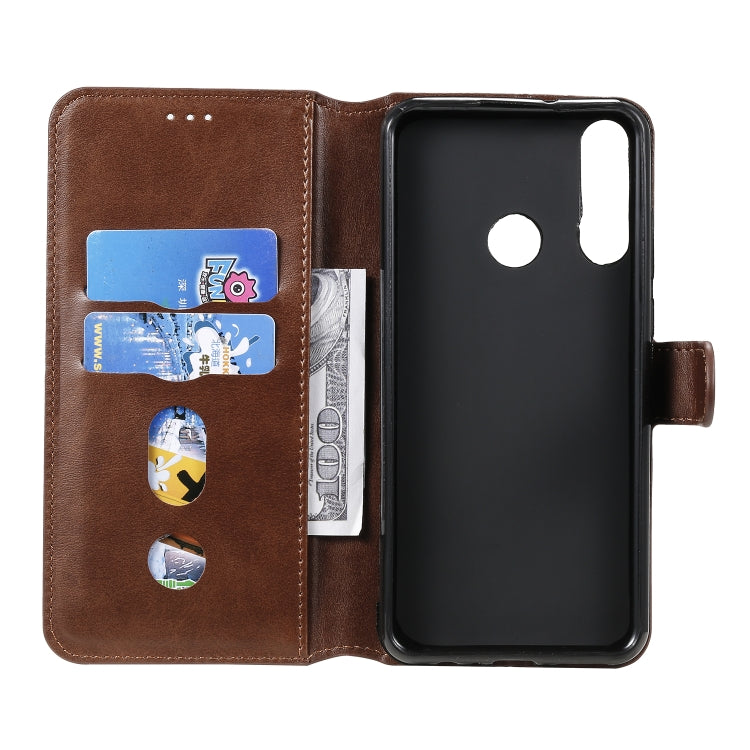 For Huawei Y6p (2020) Classic Calf Texture PU + TPU Horizontal Flip Leather Case, with Holder & Card Slots & Wallet