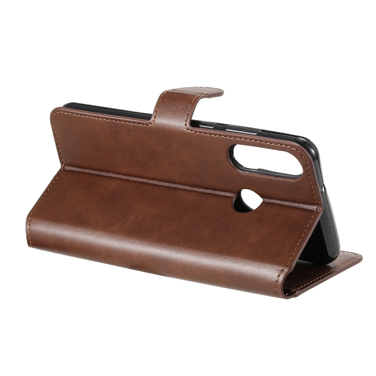 For Huawei Y6p (2020) Classic Calf Texture PU + TPU Horizontal Flip Leather Case, with Holder & Card Slots & Wallet