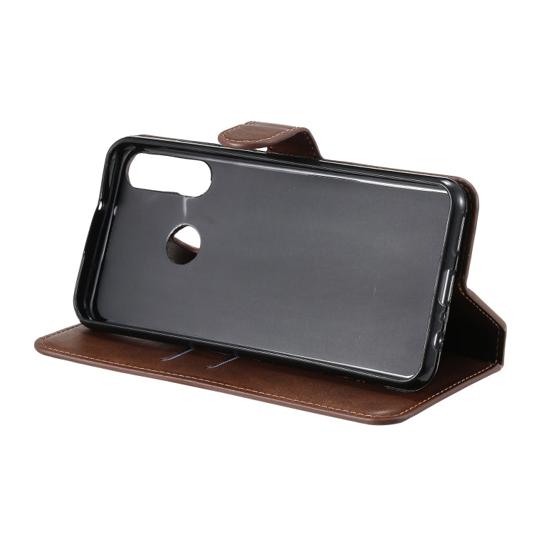 For Huawei Y6p (2020) Classic Calf Texture PU + TPU Horizontal Flip Leather Case, with Holder & Card Slots & Wallet