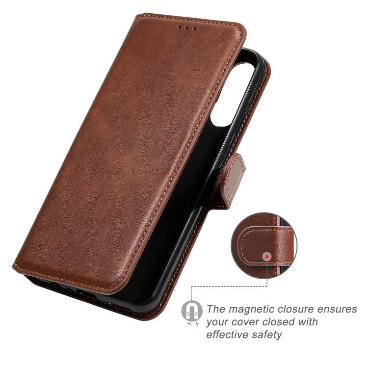 For Huawei Y6p (2020) Classic Calf Texture PU + TPU Horizontal Flip Leather Case, with Holder & Card Slots & Wallet
