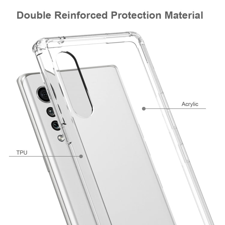For LG Velvet Shockproof Scratchproof TPU + Acrylic Protective Case