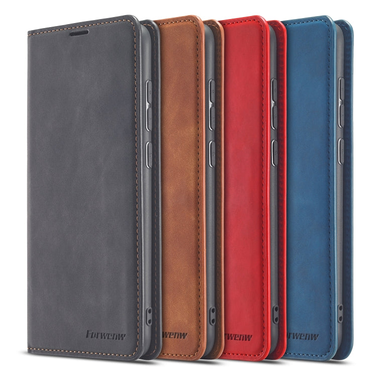 For Xiaomi Redmi Note 9 Forwenw Dream Series Oil Edge Strong Magnetism Horizontal Flip Leather Case with Holder & Card Slots & Wallet & Photo Frame