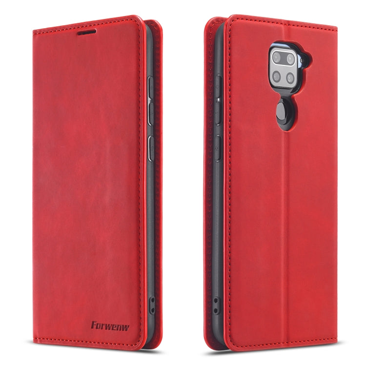 For Xiaomi Redmi Note 9 Forwenw Dream Series Oil Edge Strong Magnetism Horizontal Flip Leather Case with Holder & Card Slots & Wallet & Photo Frame