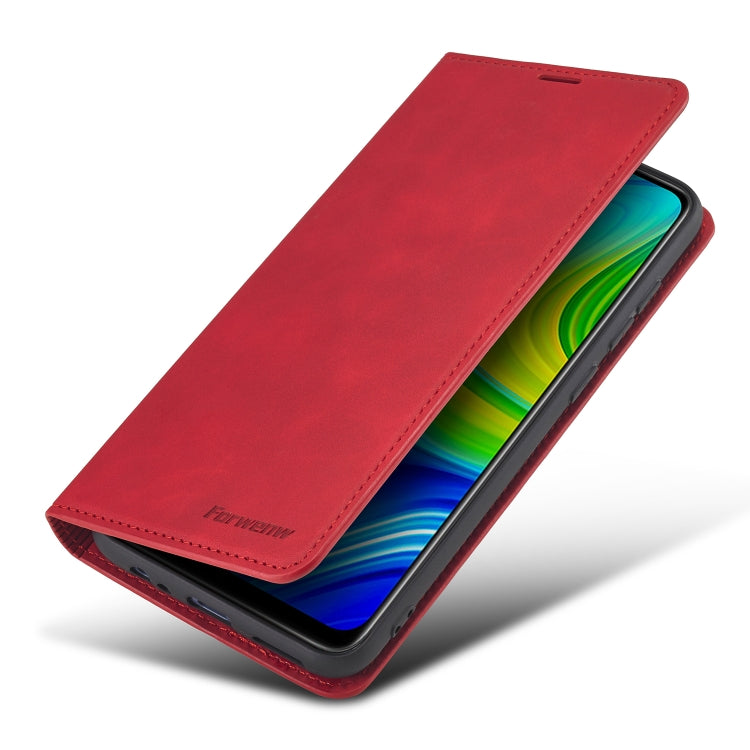 For Xiaomi Redmi Note 9 Forwenw Dream Series Oil Edge Strong Magnetism Horizontal Flip Leather Case with Holder & Card Slots & Wallet & Photo Frame