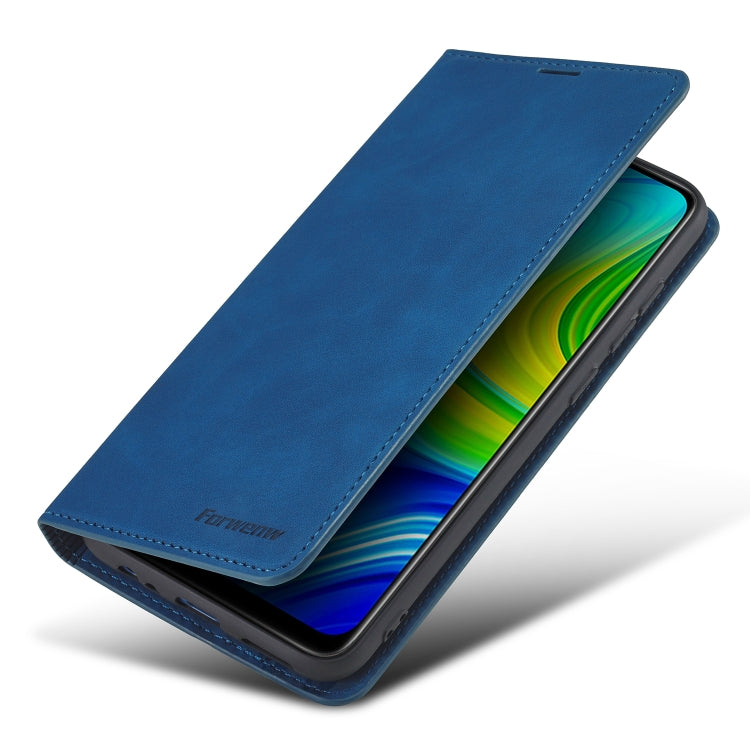 For Xiaomi Redmi Note 9 Forwenw Dream Series Oil Edge Strong Magnetism Horizontal Flip Leather Case with Holder & Card Slots & Wallet & Photo Frame
