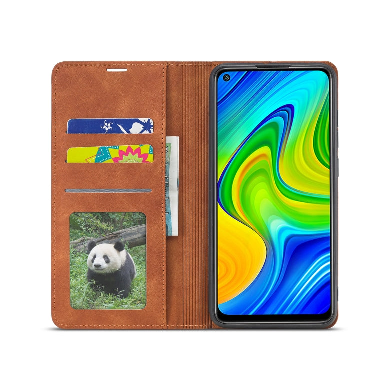 For Xiaomi Redmi Note 9 Forwenw Dream Series Oil Edge Strong Magnetism Horizontal Flip Leather Case with Holder & Card Slots & Wallet & Photo Frame