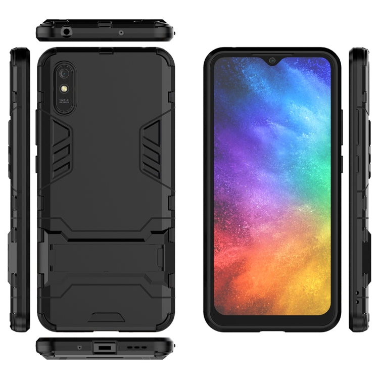 For Xiaomi Redmi 9A PC + TPU Shockproof Protective Case with Holder