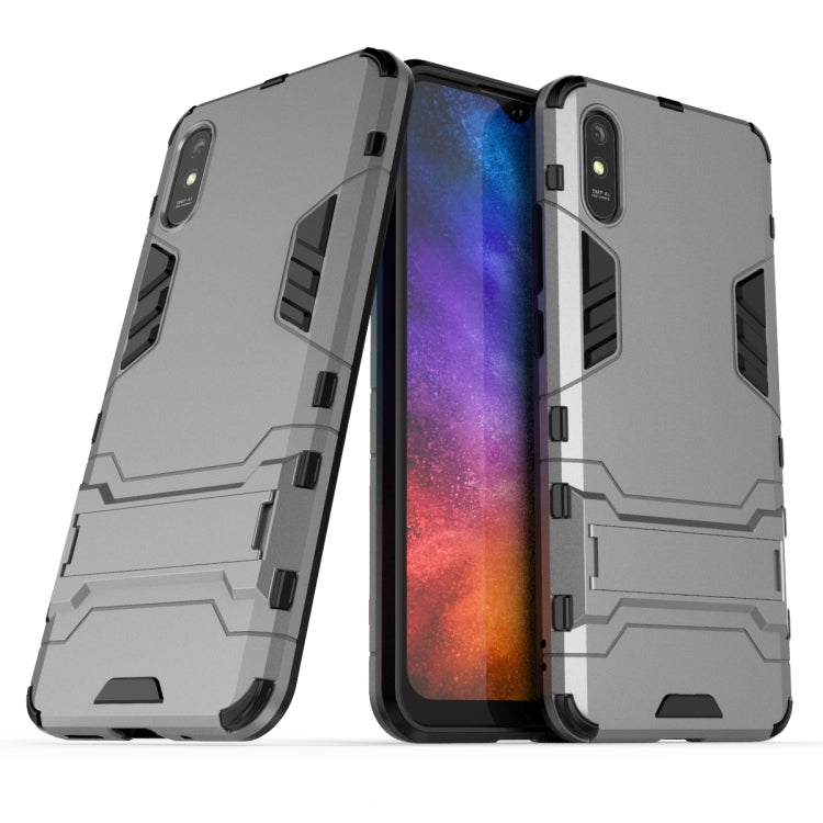 For Xiaomi Redmi 9A PC + TPU Shockproof Protective Case with Holder