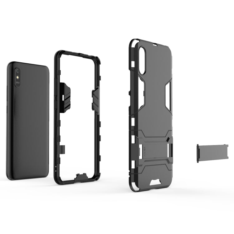 For Xiaomi Redmi 9A PC + TPU Shockproof Protective Case with Holder