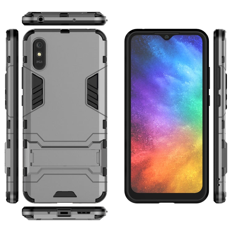 For Xiaomi Redmi 9A PC + TPU Shockproof Protective Case with Holder