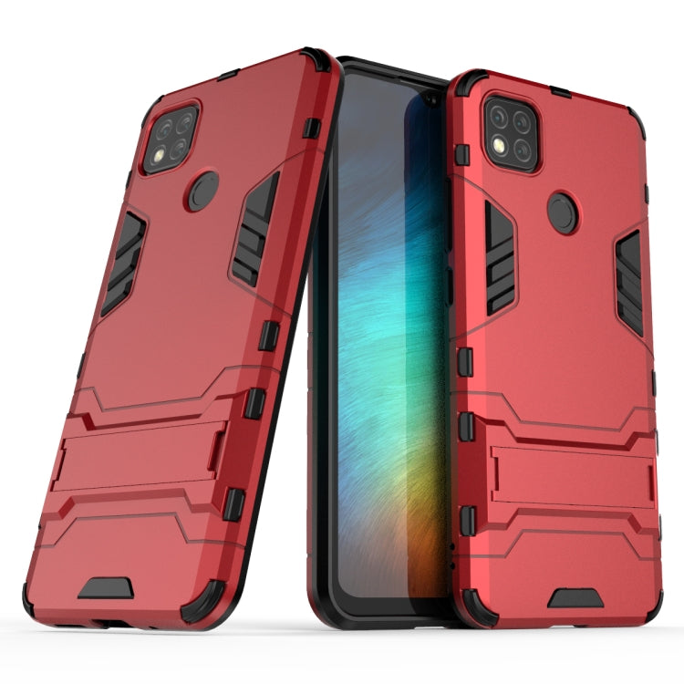 For Xiaomi Redmi 9C PC + TPU Shockproof Protective Case with Holder