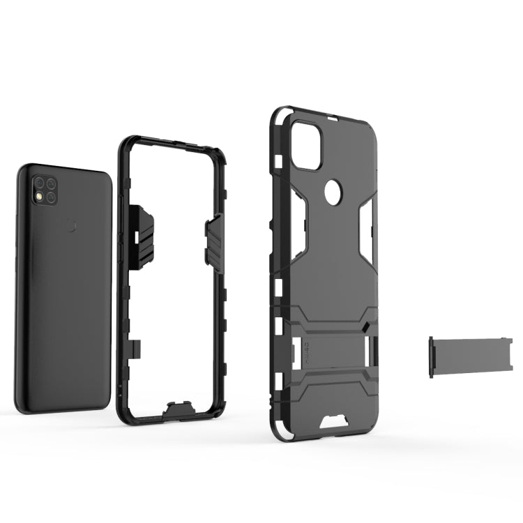 For Xiaomi Redmi 9C PC + TPU Shockproof Protective Case with Holder