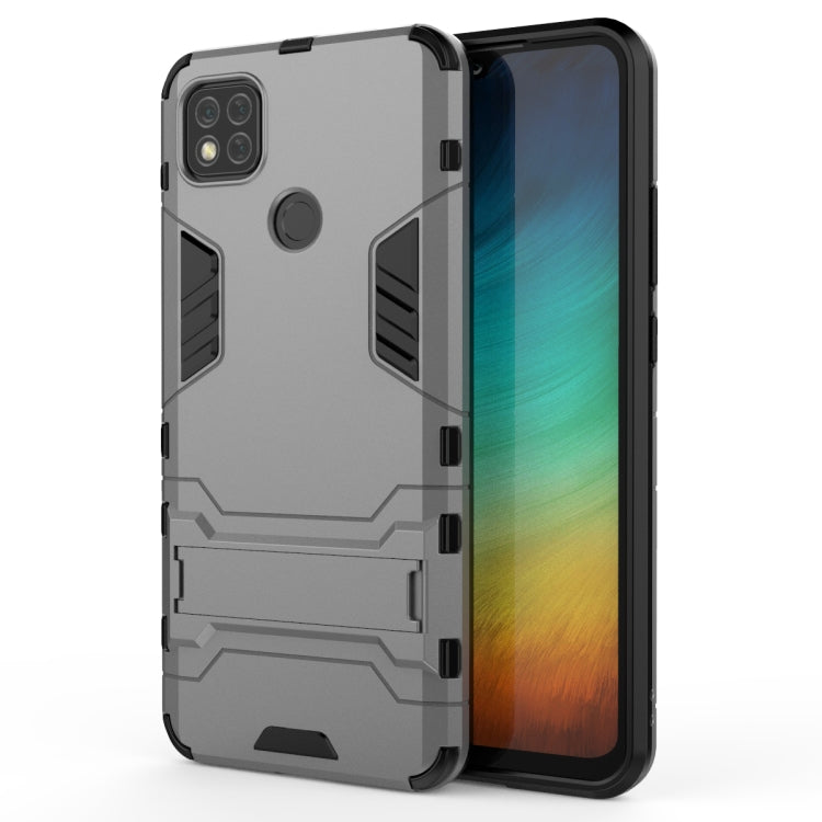 For Xiaomi Redmi 9C PC + TPU Shockproof Protective Case with Holder