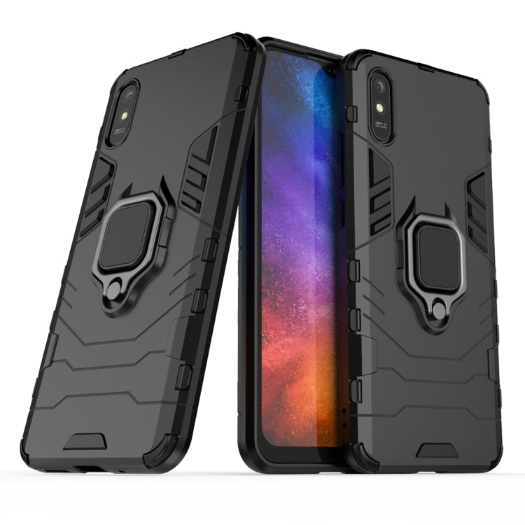 For Xiaomi Redmi 9A PC + TPU Anti-fall Protective Case with Magnetic Ring Holder