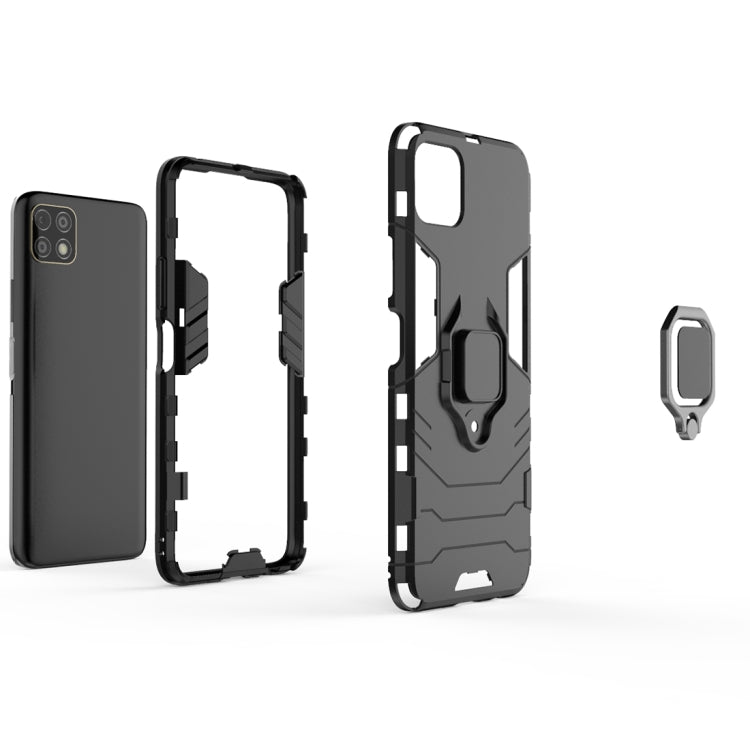 For Huawei Enjoy 20 PC + TPU Anti-fall Protective Case with Magnetic Ring Holder