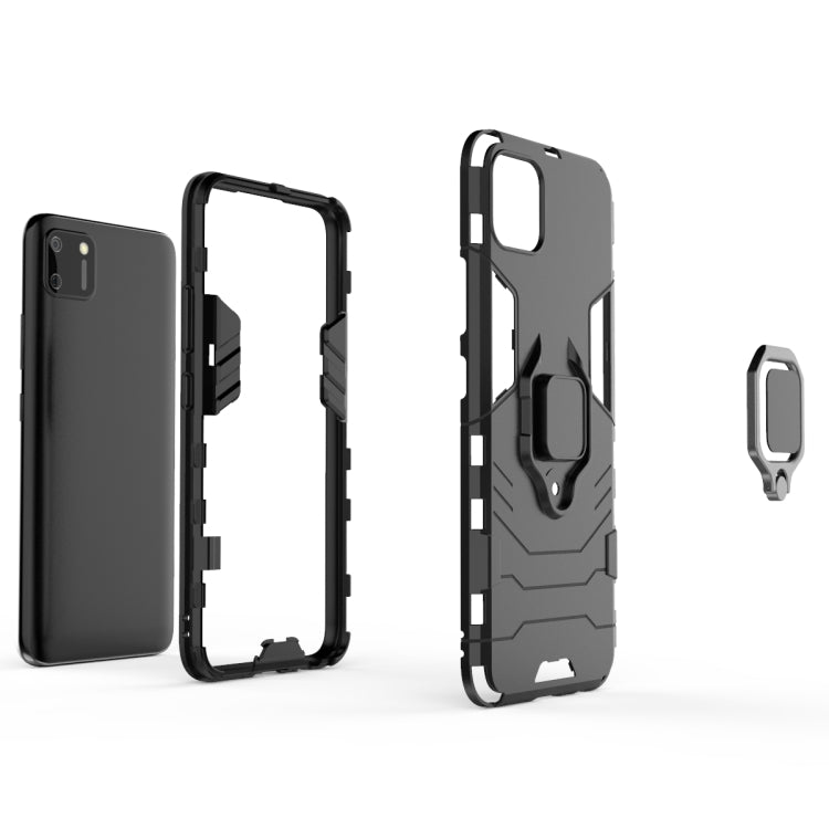 For OPPO Realme C11 PC + TPU Anti-fall Protective Case with Magnetic Ring Holder