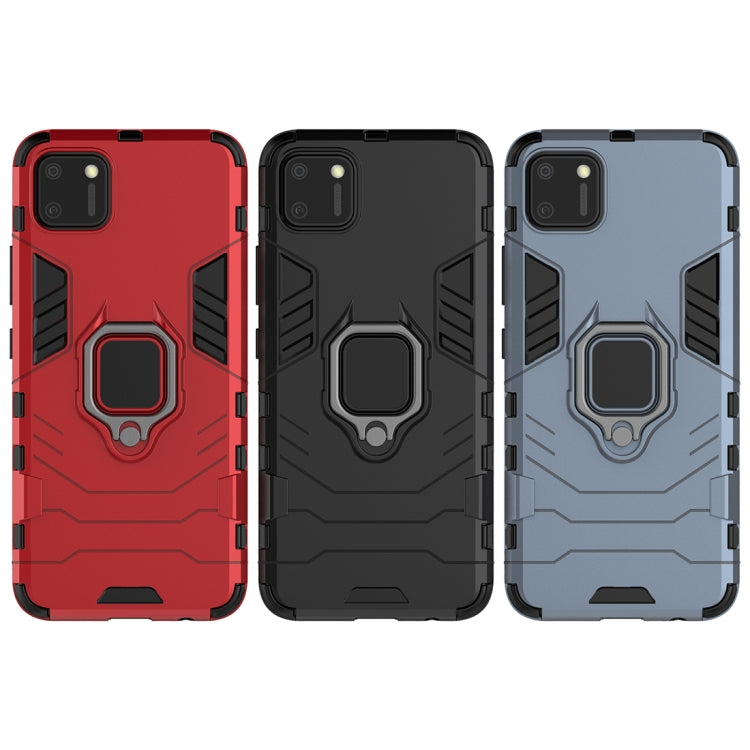 For OPPO Realme C11 PC + TPU Anti-fall Protective Case with Magnetic Ring Holder