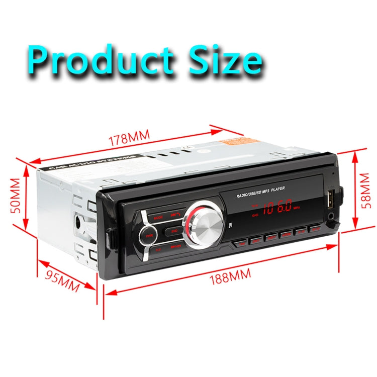 1784E Universal Car Radio Receiver MP3 Player, Support FM with Remote Control