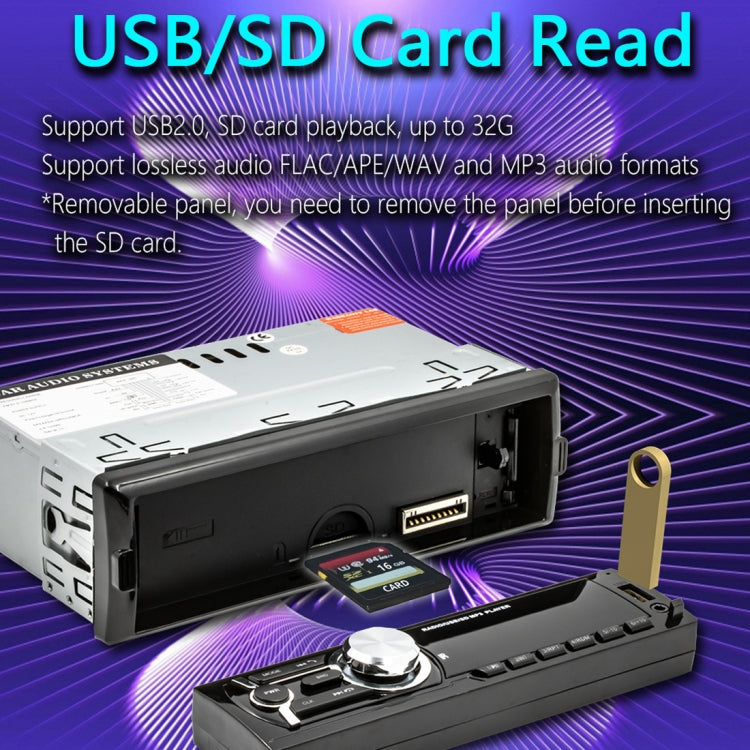 1784E Universal Car Radio Receiver MP3 Player, Support FM with Remote Control