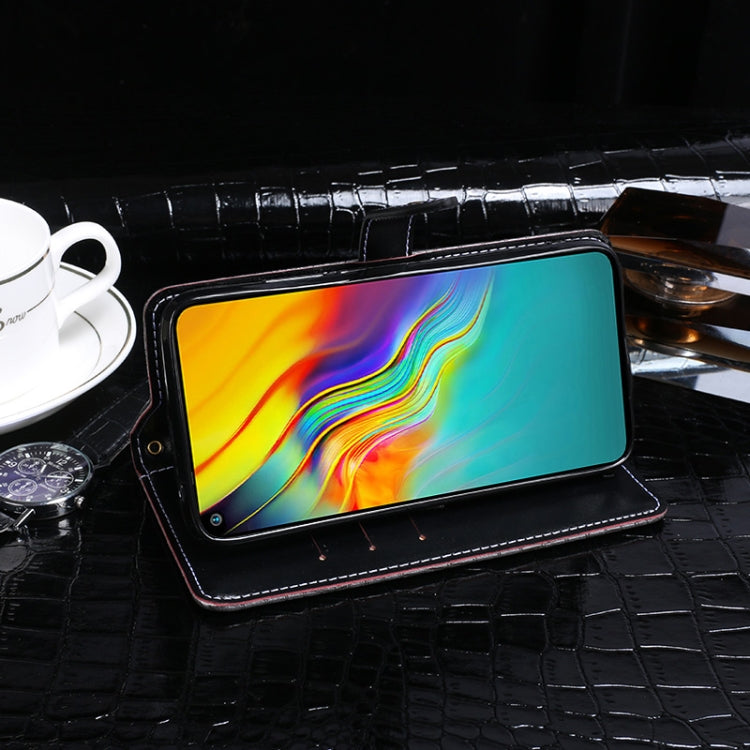 For Infinix Hot 9 idewei Crocodile Texture Horizontal Flip Leather Case with Holder & Card Slots & Wallet