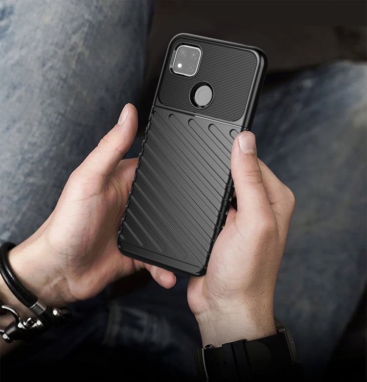 For Xiaomi Redmi 9C Thunderbolt Shockproof TPU Soft Case(Green)