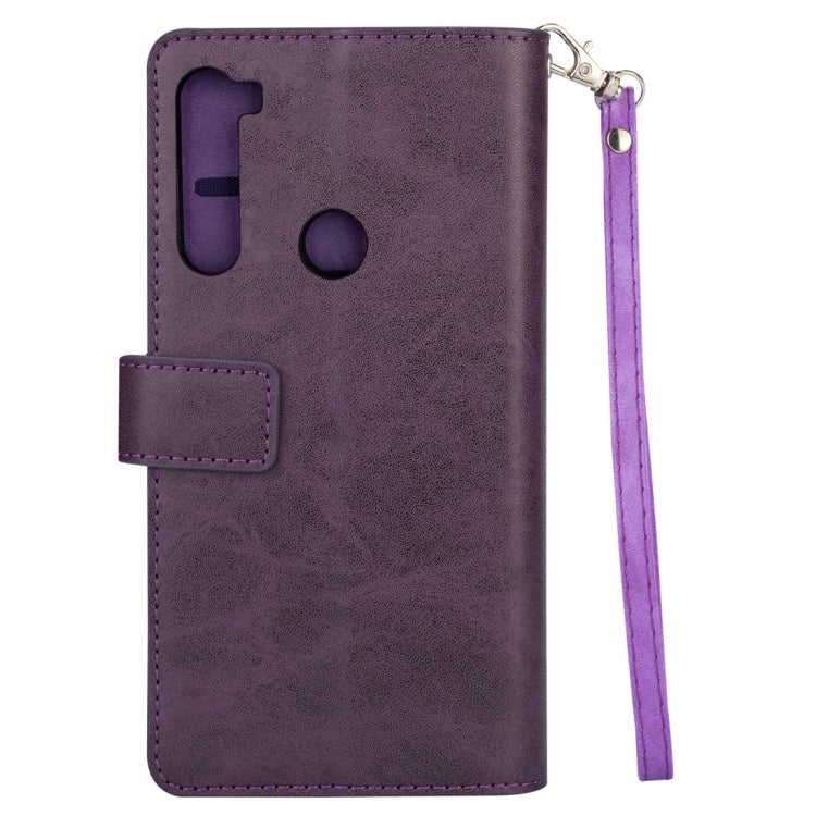 For Xiaomi Redmi Note 8 Multifunctional Zipper Horizontal Flip Leather Case with Holder & Wallet & 9 Card Slots & Lanyard