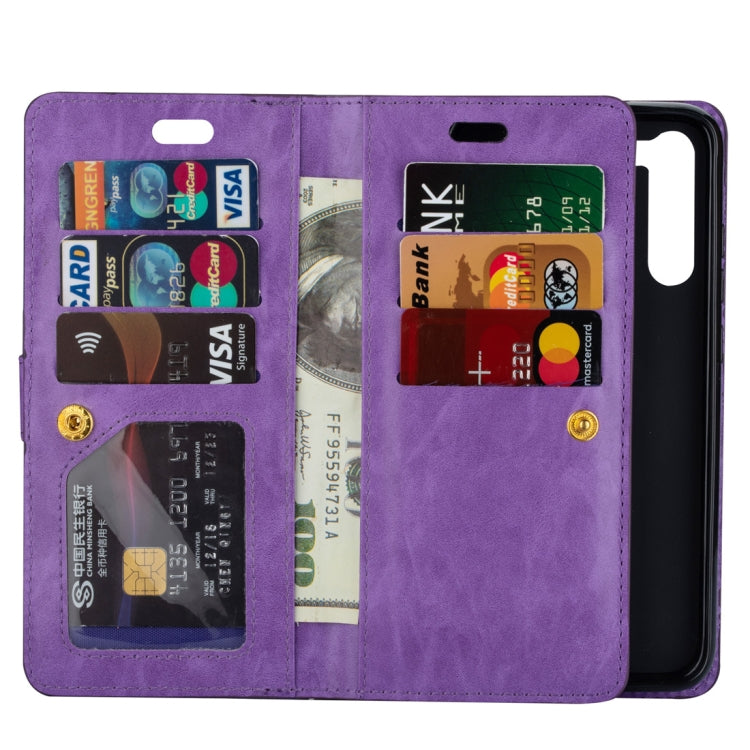 For Xiaomi Redmi Note 8 Multifunctional Zipper Horizontal Flip Leather Case with Holder & Wallet & 9 Card Slots & Lanyard