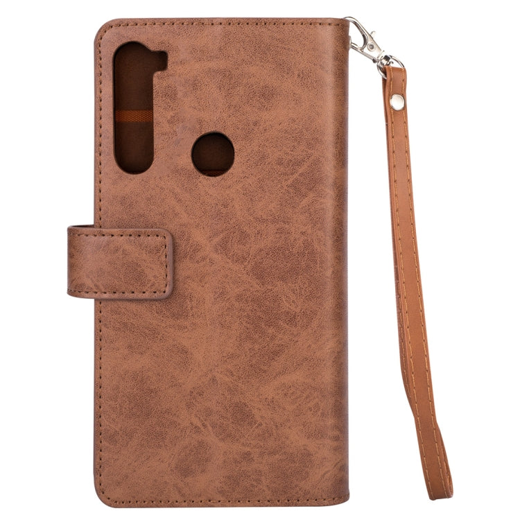 For Xiaomi Redmi Note 8 Multifunctional Zipper Horizontal Flip Leather Case with Holder & Wallet & 9 Card Slots & Lanyard