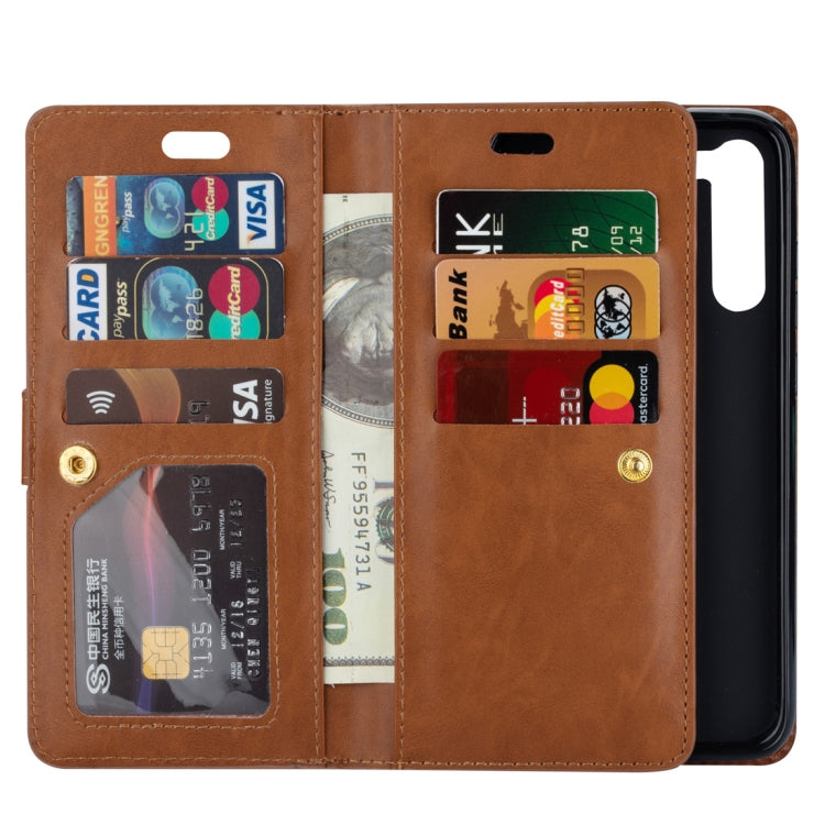 For Xiaomi Redmi Note 8 Multifunctional Zipper Horizontal Flip Leather Case with Holder & Wallet & 9 Card Slots & Lanyard