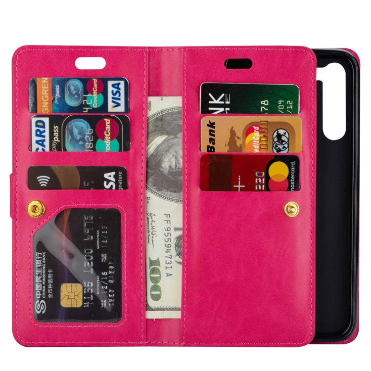 For Xiaomi Redmi Note 8 Multifunctional Zipper Horizontal Flip Leather Case with Holder & Wallet & 9 Card Slots & Lanyard
