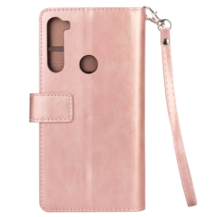 For Xiaomi Redmi Note 8 Multifunctional Zipper Horizontal Flip Leather Case with Holder & Wallet & 9 Card Slots & Lanyard