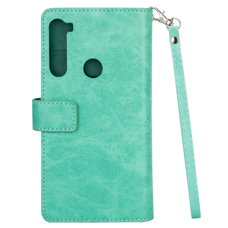 For Xiaomi Redmi Note 8 Multifunctional Zipper Horizontal Flip Leather Case with Holder & Wallet & 9 Card Slots & Lanyard