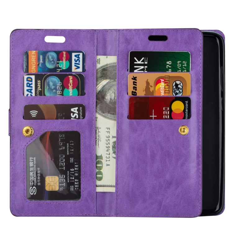 For Xiaomi Redmi Note 8 Pro Multifunctional Zipper Horizontal Flip Leather Case with Holder & Wallet & 9 Card Slots & Lanyard