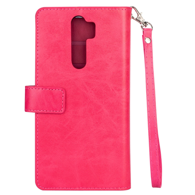 For Xiaomi Redmi Note 8 Pro Multifunctional Zipper Horizontal Flip Leather Case with Holder & Wallet & 9 Card Slots & Lanyard