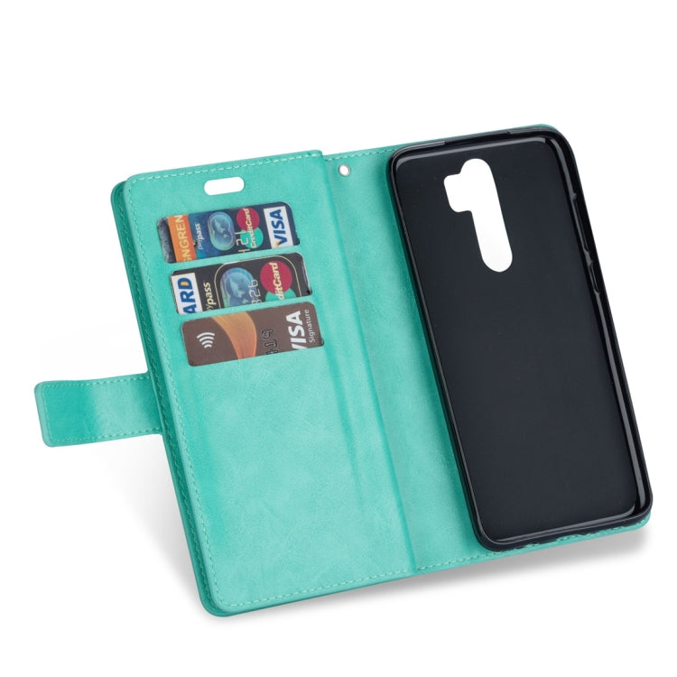 For Xiaomi Redmi Note 8 Pro Multifunctional Zipper Horizontal Flip Leather Case with Holder & Wallet & 9 Card Slots & Lanyard