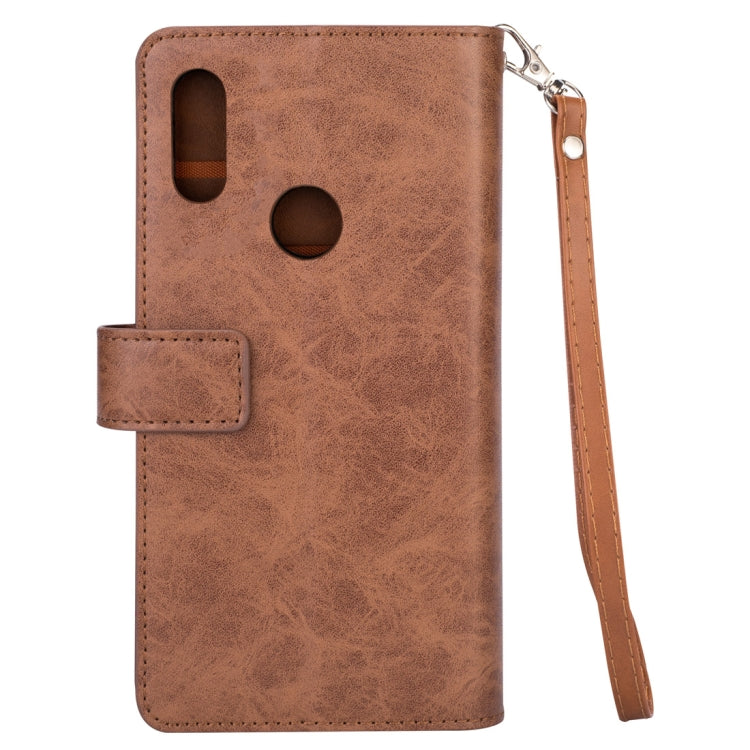 For Xiaomi Redmi 7 / Redmi Go Multifunctional Zipper Horizontal Flip Leather Case with Holder & Wallet & 9 Card Slots & Lanyard