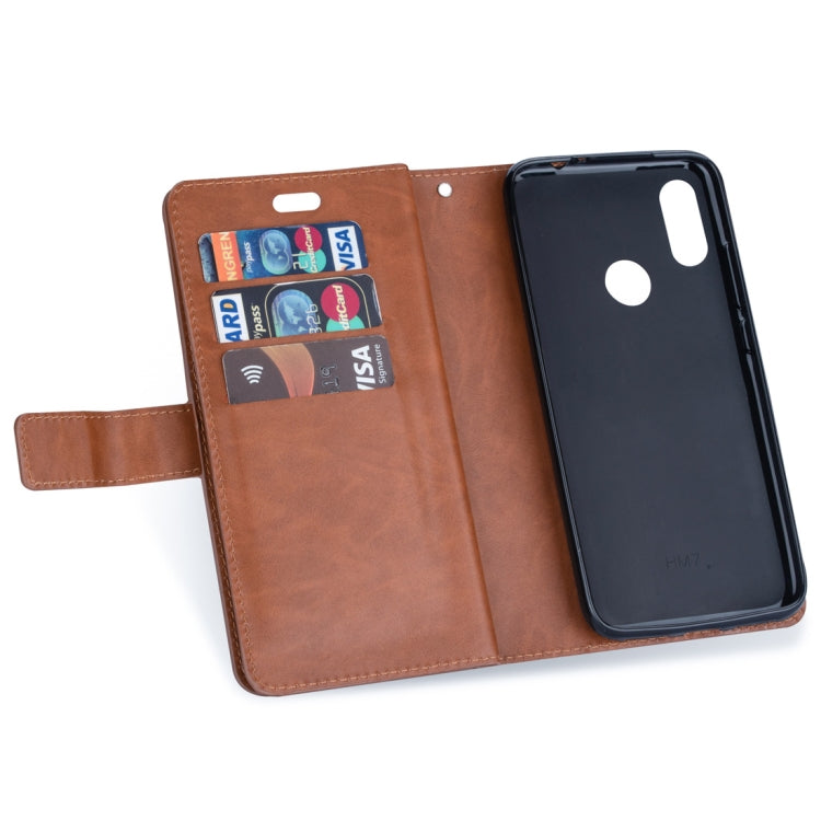 For Xiaomi Redmi 7 / Redmi Go Multifunctional Zipper Horizontal Flip Leather Case with Holder & Wallet & 9 Card Slots & Lanyard