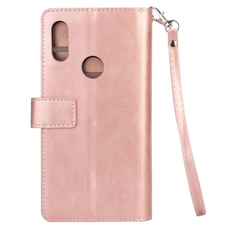 For Xiaomi Redmi 7 / Redmi Go Multifunctional Zipper Horizontal Flip Leather Case with Holder & Wallet & 9 Card Slots & Lanyard