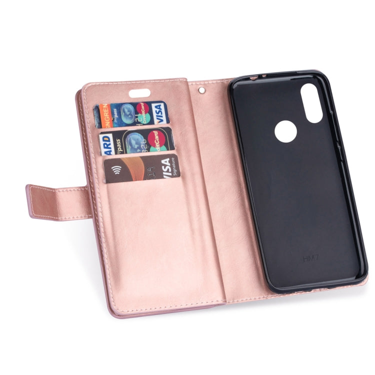 For Xiaomi Redmi 7 / Redmi Go Multifunctional Zipper Horizontal Flip Leather Case with Holder & Wallet & 9 Card Slots & Lanyard