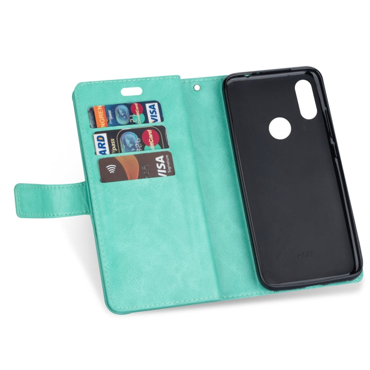 For Xiaomi Redmi 7 / Redmi Go Multifunctional Zipper Horizontal Flip Leather Case with Holder & Wallet & 9 Card Slots & Lanyard