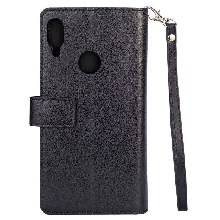 For Xiaomi Redmi Note 7 / Note 7 Pro / Note 7S Multifunctional Zipper Horizontal Flip Leather Case with Holder & Wallet & 9 Card Slots & Lanyard