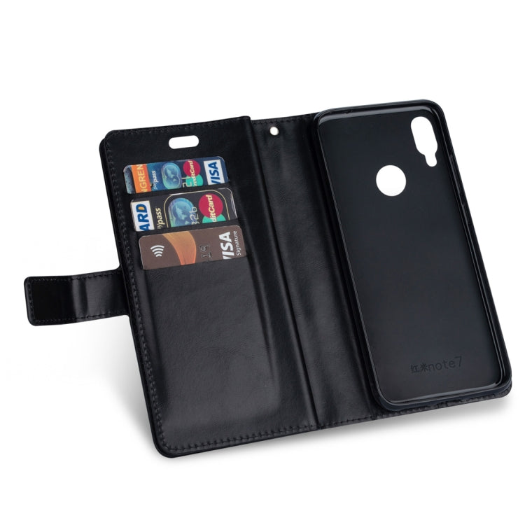 For Xiaomi Redmi Note 7 / Note 7 Pro / Note 7S Multifunctional Zipper Horizontal Flip Leather Case with Holder & Wallet & 9 Card Slots & Lanyard