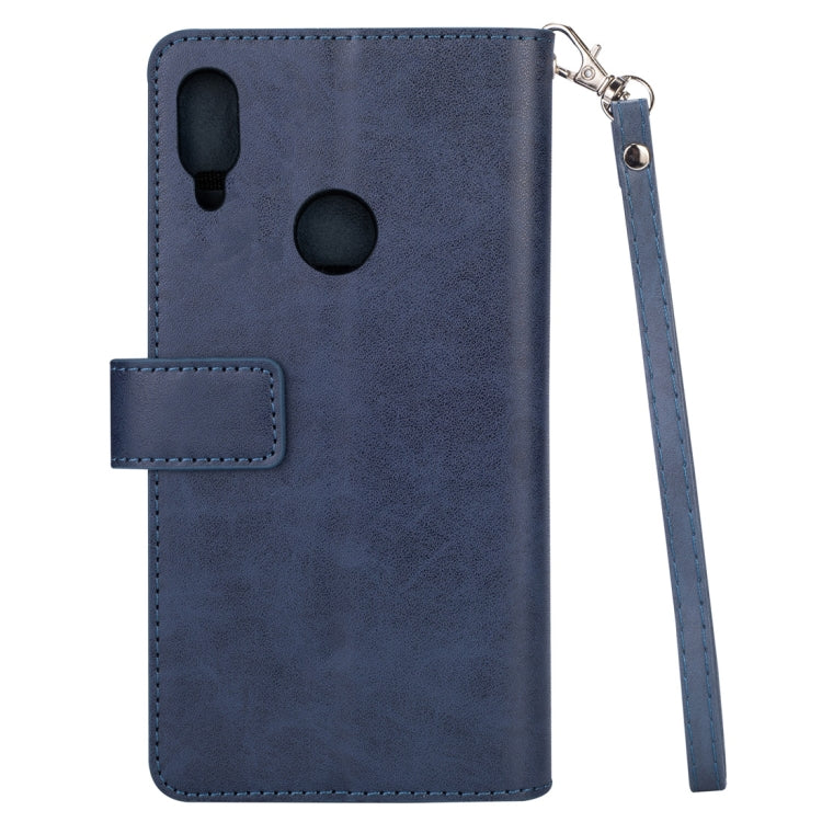For Xiaomi Redmi Note 7 / Note 7 Pro / Note 7S Multifunctional Zipper Horizontal Flip Leather Case with Holder & Wallet & 9 Card Slots & Lanyard