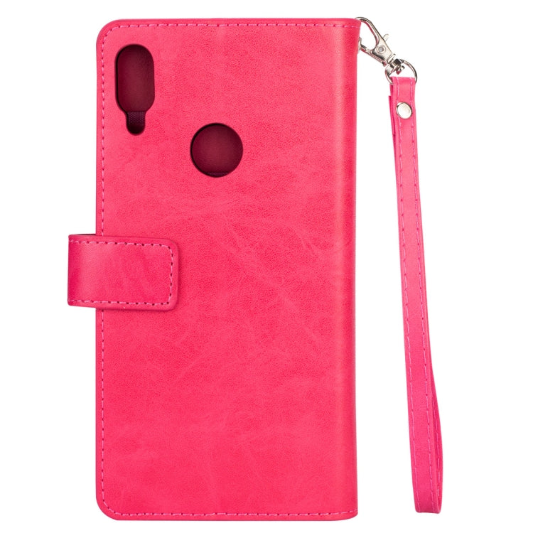 For Xiaomi Redmi Note 7 / Note 7 Pro / Note 7S Multifunctional Zipper Horizontal Flip Leather Case with Holder & Wallet & 9 Card Slots & Lanyard