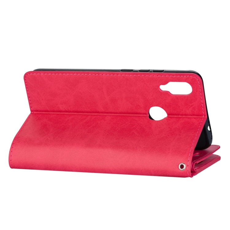 For Xiaomi Redmi Note 7 / Note 7 Pro / Note 7S Multifunctional Zipper Horizontal Flip Leather Case with Holder & Wallet & 9 Card Slots & Lanyard